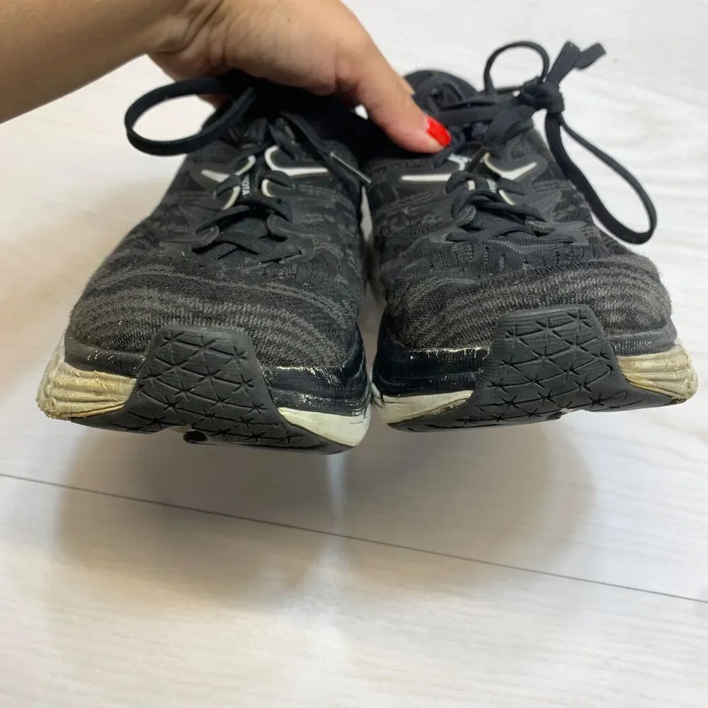 Hoka One One Shoes Gaviota 4‎ Women's Size 8B Black White Athletic Sneaker